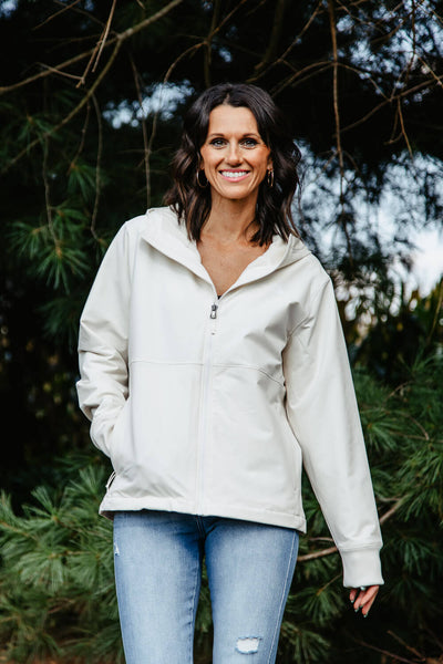 The North Face Shelbe Raschel Hoodie Jacket for Women in Gardenia White