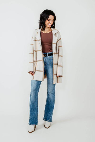 Thread & Supply Zane Cardigan Coat for Women in Ivory