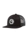 Troll Co. Haggler Flat Brim Trucker Hat for Men in Black