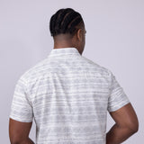 Union Printed Aeromesh Button Up Shirt for Men in Ivory