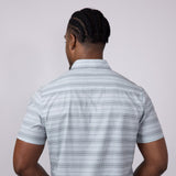 Union Printed Aeromesh Button Up Shirt for Men in Light Grey