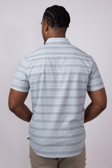 Union Printed Aeromesh Button Up Shirt for Men in Light Grey