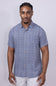 Union Venice Printed Rayon Button Up Shirt for Men in Navy