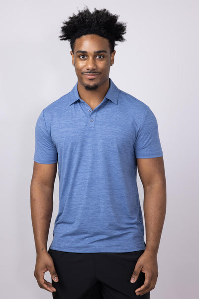 Vintage Summer Jersey Performance Polo for Men in Navy