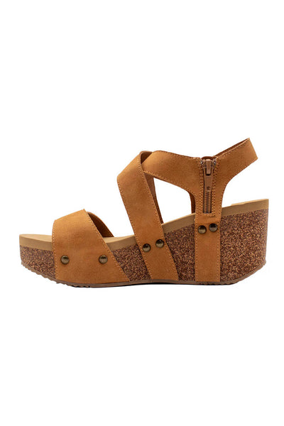Edith Platform Sandals in Tan by Volatile main image 1
