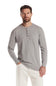 Weatherproof Vintage Long Sleeve Jersey Henley Shirt for Men in Light Grey Heather