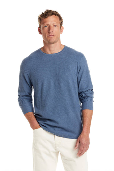 Weatherproof Vintage Merino Blend Roll Neck Sweater for Men in Blue Ashes