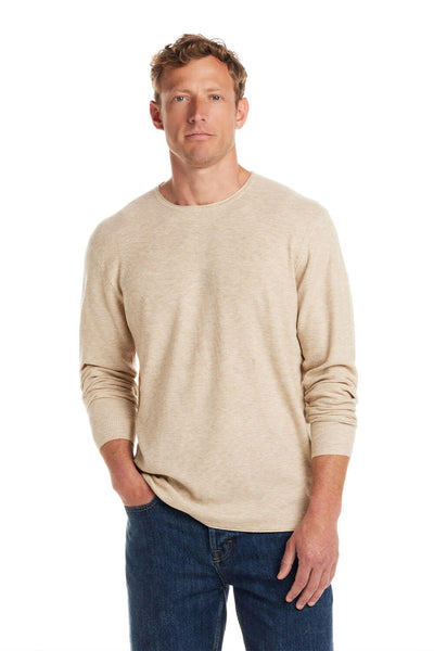 Weatherproof Vintage Merino Blend Roll Neck Sweater for Men in Oatmeal