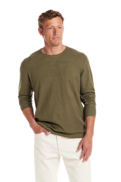 Weatherproof Vintage Merino Blend Roll Neck Sweater for Men in Tea Leaf