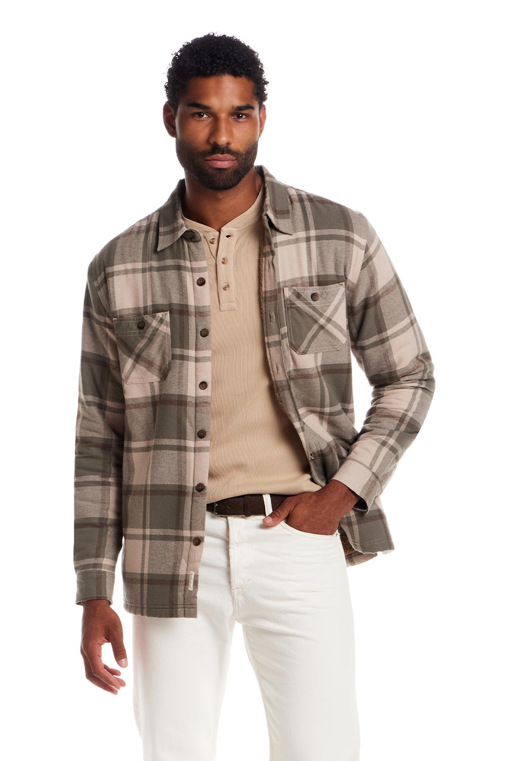 Weatherproof Vintage Sherpa Lined Shirt Jacket for Men in Kalamata