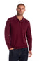 Weatherproof Vintage Cotton Cashmere Sweater Polo Shirt for Men in Syrah Red