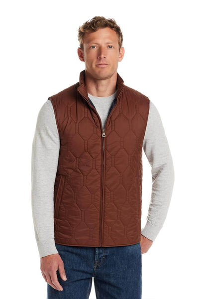 Weatherproof Vintage Quilted Vest for Men in Cappuccino