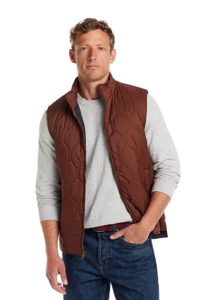 Weatherproof Vintage Quilted Vest for Men in Cappuccino