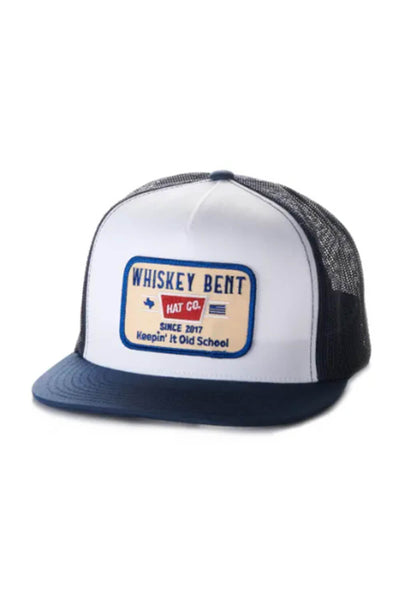 Whiskey Bent The Brewski Trucker Hat for Men in White BRWSKI N