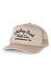 Whiskey Bent Sale Barn Trucker Hat for Men in Tan