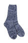 World's Softest Weekend Ragg Crew Socks for Women in Denim Blue