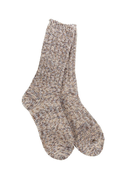 World's Softest Weekend Ragg Crew Socks for Women in Nutty