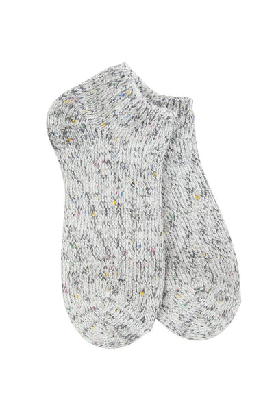 World's Softest Ragg Low Socks for Women in Confetti Grey