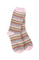 World's Softest Boho Stripe Crew Socks for Women in Pink