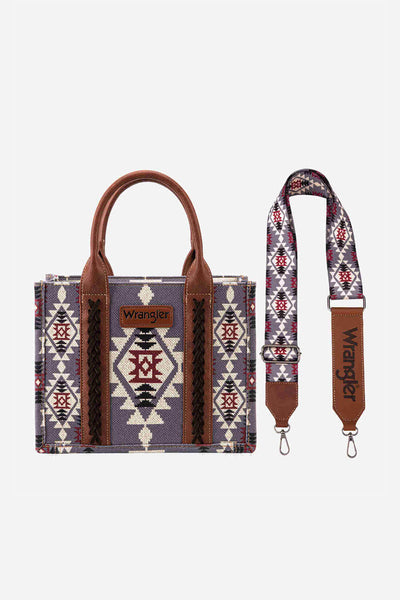 Wrangler Crossbody Tote Bag for Women in Grey/Lavender