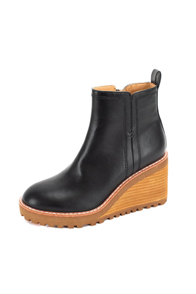 Yellow Box Arten Wedge Booties for Women in Black
