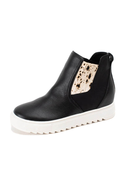 Yellow Box Malvena Wedge Sneakers for Women in Black