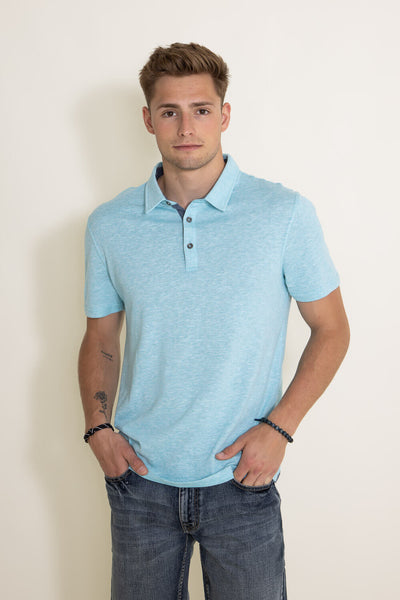 1897 Original Jersey Polo Shirt for Men in Blue Curaco