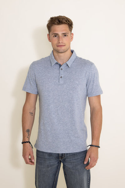 1897 Original Jersey Polo Shirt for Men in Grey/Blue