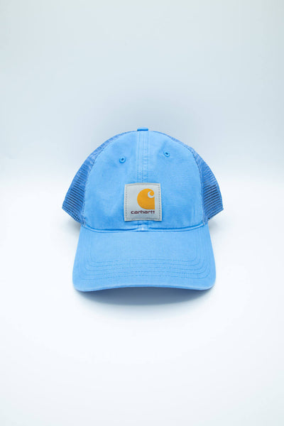 Carhartt Mesh-Back Logo Trucker Hat in Blue