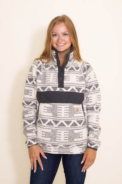 Carhartt Relaxed Fit Fleece Pullover for Women in White