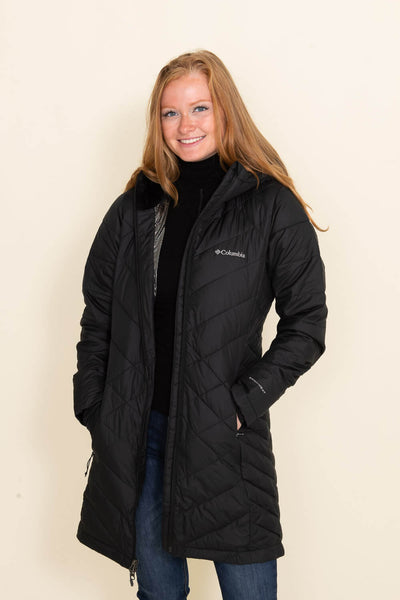 Columbia Heavenly Long Hooded Jacket for Women in Black