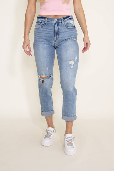 Eunina Rocky High Rise Boyfriend Jeans for Women