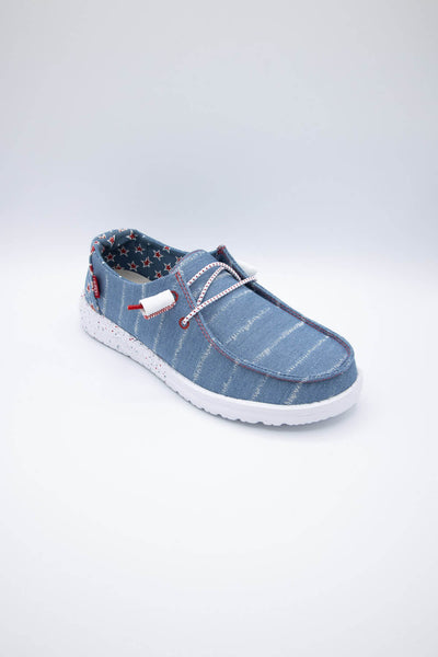Hey Dude Shoes Women’s Wendy Patriotic Shoes in Denim Star