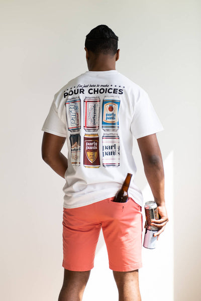 Party Pants Pour Choice T-Shirt for Men in White