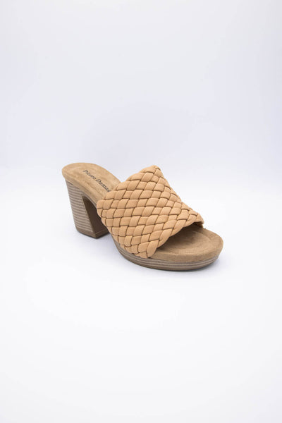 Pierre Dumas Morgan Platform Slide Heels for Women in Cream