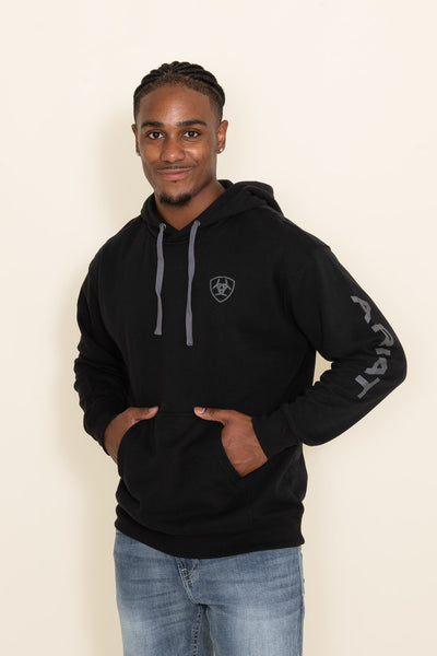 Ariat Logo Hoodie for Men in Black