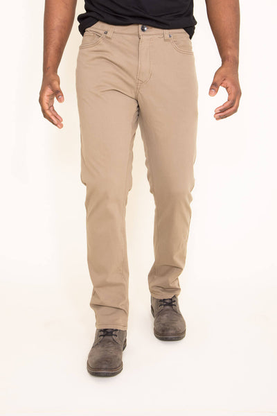 Union Five-Pocket Comfort Twill Pants for Men in Brown