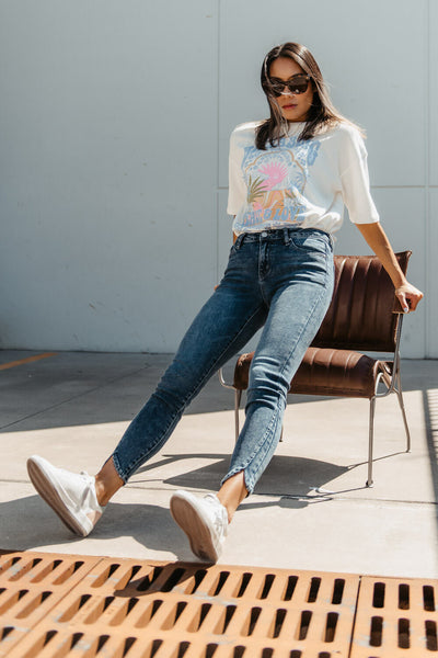 KanCan Temple Mid Rise Ankle Skinny Jeans for Women