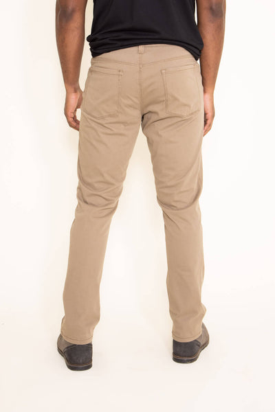 Union Five-Pocket Comfort Twill Pants for Men in Brown