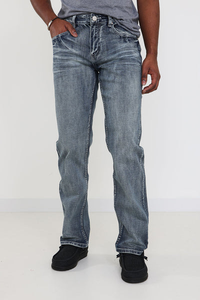 Mens blue jeans bootcut Clearance