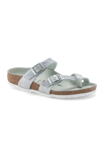 Birkenstock Youth Mayari Iridescent Sandals for Girls in Iridescent Matcha Green
