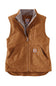 Carhartt Loose Fit Washed Duck Sherpa Mock Neck Vest for Women in Carhartt Brown