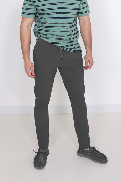 Copper & Oak Elastic File Tech Jogger Pants for Men in Forge Grey