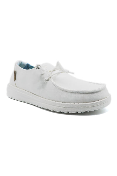 Hey Dude Shoes Women's Wendy Shoes in Silk Moon White 1