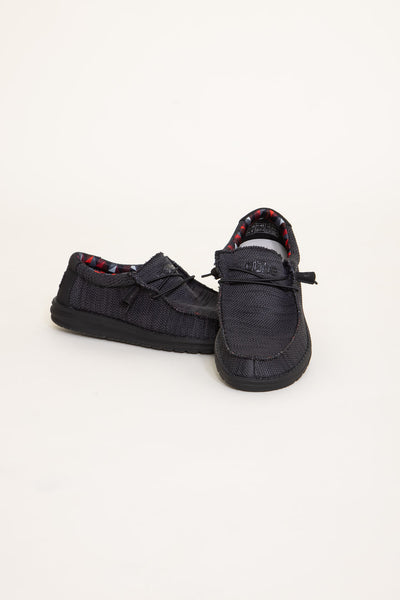 Hey Dude Shoes Men’s Wally Sox Shoes in Jet Black 1