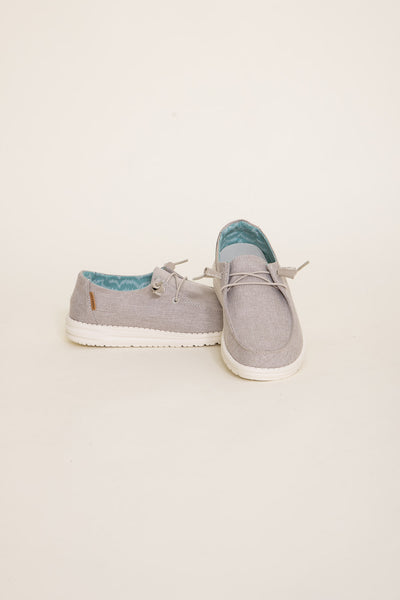 Hey Dude Shoes Women’s Wendy Linen Shoes in Chambray Beige