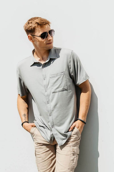 WearFirst All Day Performance Shirt for Men in Grey Heather