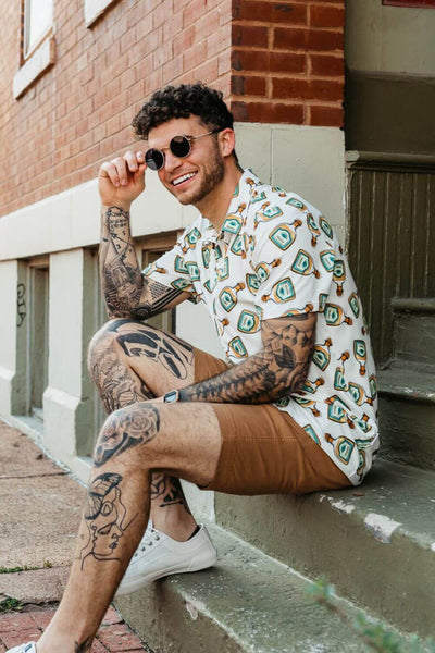 WearFirst Wanderer Tequila Shirt for Men in White