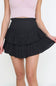 Mustard Seed Smocked Waist Ruffled Skort for Women in Black