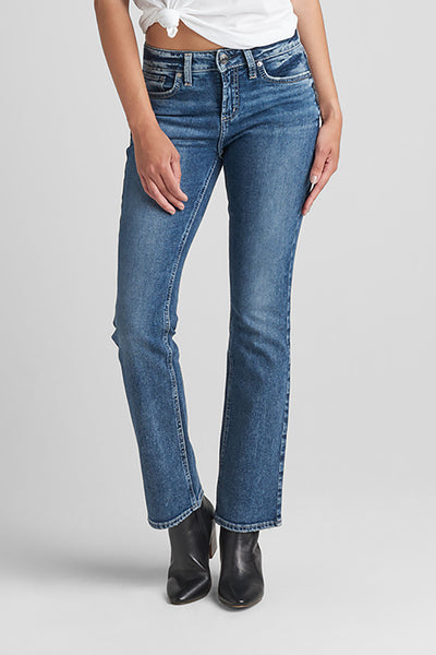 Silver Jeans 31” Elyse Mid Rise Slim Bootcut Jeans for Women